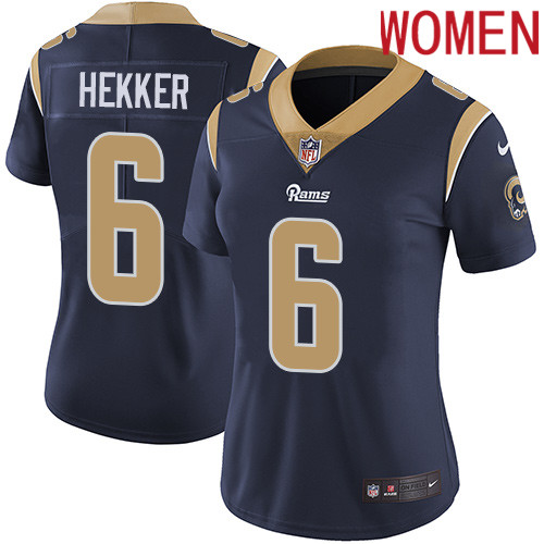 2019 Women Los Angeles Rams #6 Hekker dark blue Nike Vapor Untouchable Limited NFL Jersey